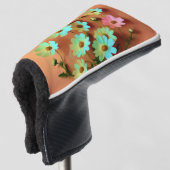 Zinnia Elegans Bloemen Golfheadcover (3/4 voorkant)