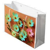 Zinnia Elegans Bloemen Groot Cadeauzakje (Voorkant Gekanteld)