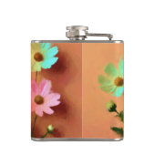 Zinnia Elegans Bloemen Heupfles (Achterkant)