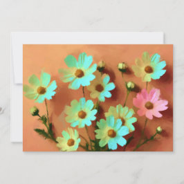 Zinnia Elegans Bloemen Kaart