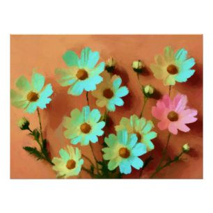 Zinnia Elegans Bloemen Kunst Perfect Poster