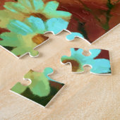 Zinnia Elegans Bloemen Legpuzzel (Zijkant)