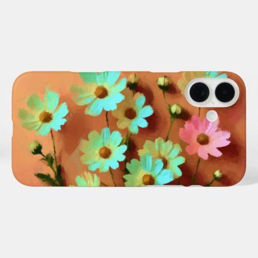 Zinnia Elegans Bloemen Levendig Botanisch Case-Mate iPhone Case (Achterkant (horizontaal))