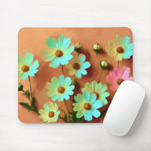 Zinnia Elegans Bloemen Muismat (Met muis)