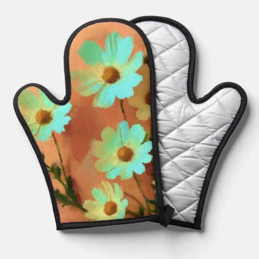 Zinnia Elegans Bloemen Ovenwant (Voorkant / Achterkant)