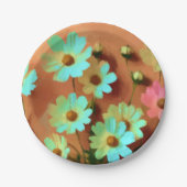 Zinnia Elegans Bloemen Papieren Bordje (Voorkant)