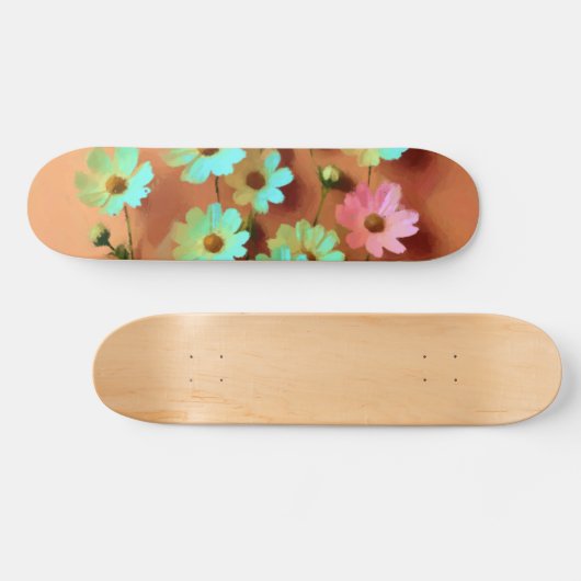 Zinnia Elegans Bloemen Persoonlijk Skateboard (Horizontaal)
