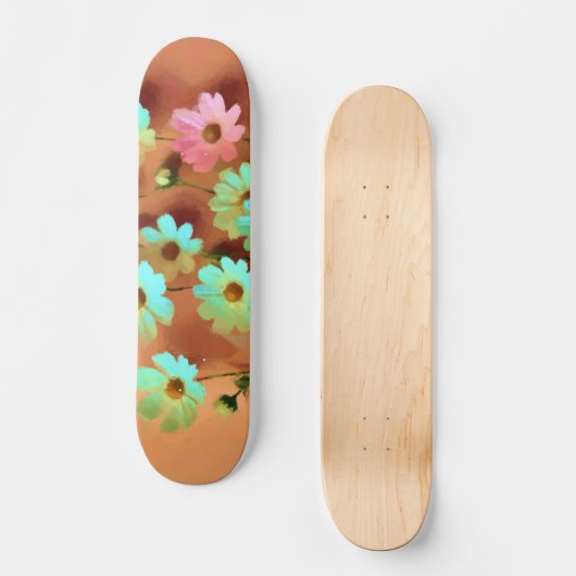 Zinnia Elegans Bloemen Persoonlijk Skateboard (Voorkant)