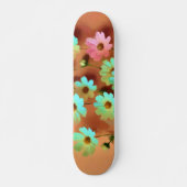 Zinnia Elegans Bloemen Persoonlijk Skateboard (Voorkant)