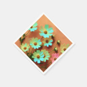 Zinnia Elegans Bloemen Servet (Hoek)