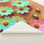 Zinnia Elegans Bloemen Sherpa Deken (3/4)