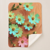 Zinnia Elegans Bloemen Sherpa Deken (Voorkant)