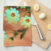 Zinnia Elegans Bloemen Theedoek (Quarter Fold)