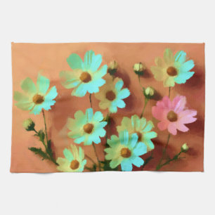 Zinnia Elegans Bloemen Theedoek