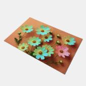 Zinnia Elegans Floral Deurmat (Schuin)