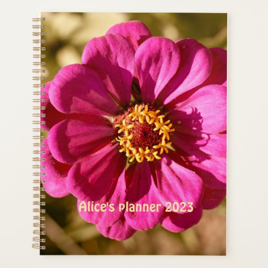 Zinnia Elegans Gepersonaliseerd Planner (Voorkant)