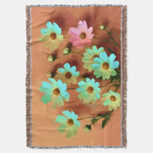 Zinnia Elegans Vibrant Botanisch Deken (Voorkant Verticaal)