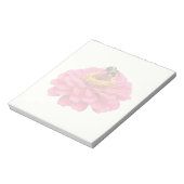 Zinnia en bijen notitieblok (Linkerzijde)