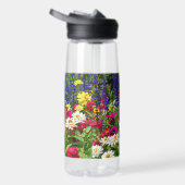 Zinnia en Blue Salvia Garden Floral Waterfles (Rechts)