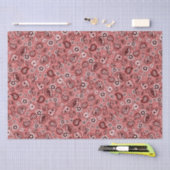 Zinnia en Paisley in het rood Tissuepapier (Craft)
