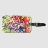 Zinnia Fairy met rode ballon Bagagelabel (Voorkant (horizontaal))