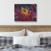 Zinnia Fantasy Abstract Flower Art Canvas Afdruk (Insitu (Slaapkamer))