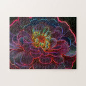 Zinnia Fantasy Abstract Flower Art Legpuzzel (Horizontaal)