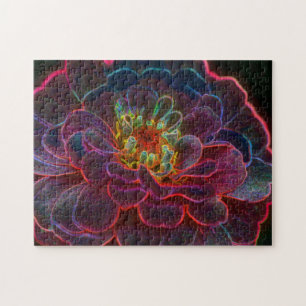 Zinnia Fantasy Abstract Flower Art Legpuzzel