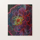 Zinnia Fantasy Abstract Flower Art Legpuzzel (Verticaal)