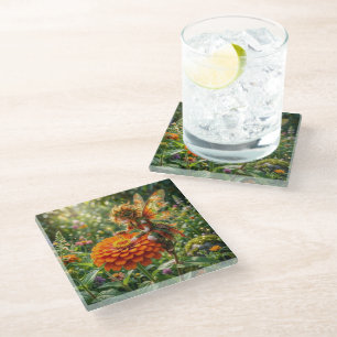 Zinnia Fee Glazen Onderzetter