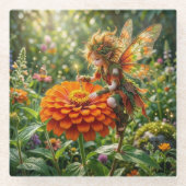 Zinnia Fee Glazen Onderzetter (Voorkant)