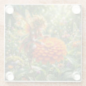 Zinnia Fee Glazen Onderzetter (Achterkant)