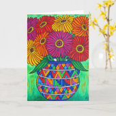 Zinnia Fiesta Greeting/de Kaart van de Nota (Gele Bloem)