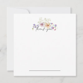 Zinnia Floral Bedankt Notecard