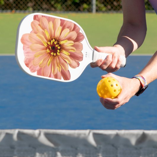 Zinnia Floral Flower Nature Photography Pickleball Paddle (Insitu)