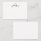 Zinnia Floral Notecard Bedankt Notitiekaartje (Voorkant / Achterkant)