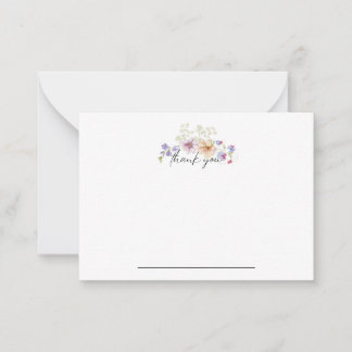 Zinnia Floral Notecard Bedankt Notitiekaartje