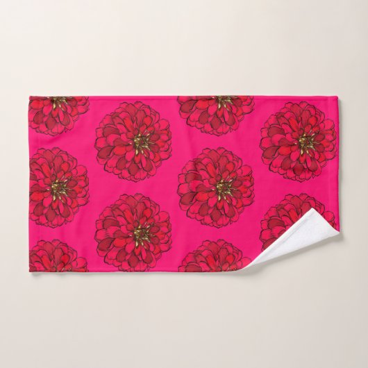 Zinnia Flower Bad Handdoek (Handdoek)