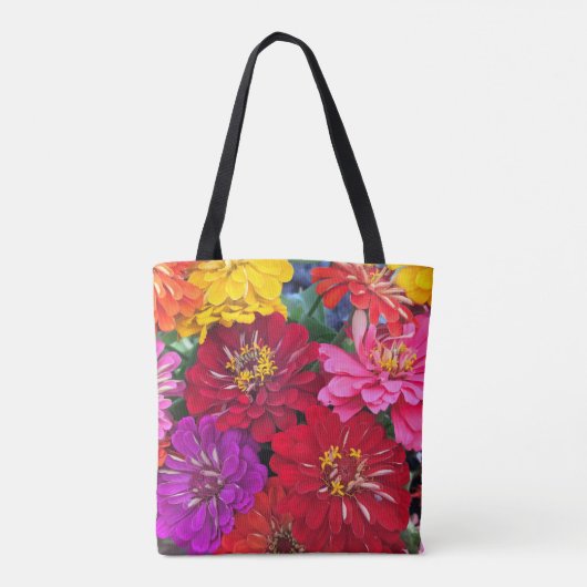 Zinnia Flower Canvas tas (Achterkant)