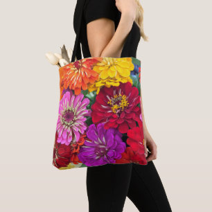 Zinnia Flower Canvas tas