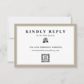 Zinnia Flower Electronic QR Code Wedding Website RSVP Kaartje (Voorkant)