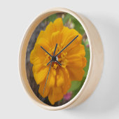 Zinnia Flower Foto Muur Klok (Hoek)