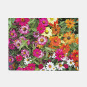 Zinnia Flower Garden Floral Deurmat (Voorkant)