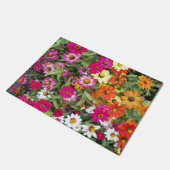 Zinnia Flower Garden Floral Deurmat (Schuin)