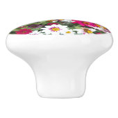 Zinnia Flower Garden Floral Keramische Knop (Zijkant)