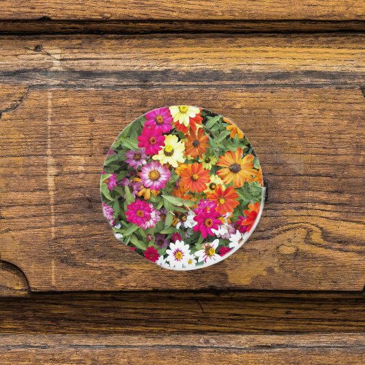 Zinnia Flower Garden Floral Keramische Knop