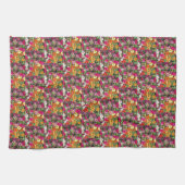 Zinnia Flower Garden Floral Kitchen Towel Theedoek (Horizontaal)