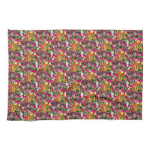Zinnia Flower Garden Floral Kitchen Towel