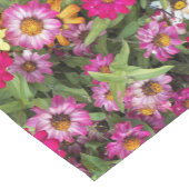 Zinnia Flower Garden Floral Korte Tafelloper (Hoek)