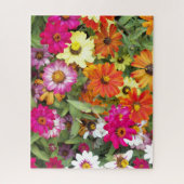 Zinnia Flower Garden Floral Legpuzzel (Verticaal)